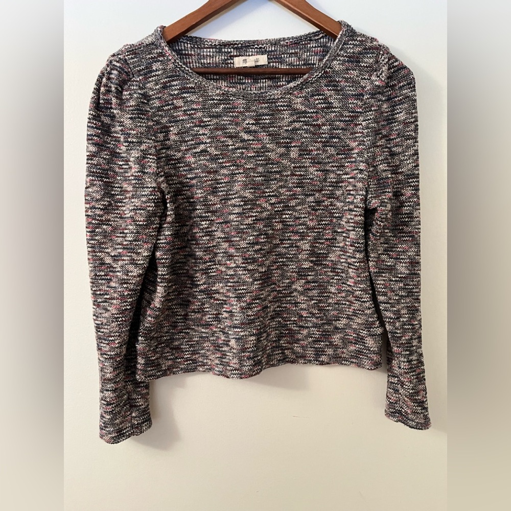 Madewell Multi Color Cropped Sweater Size M